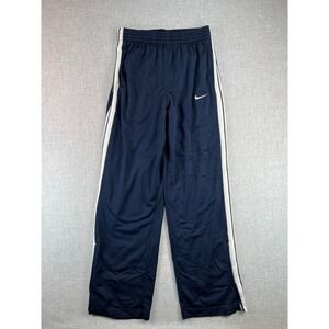 Nike Basketball Pants Dri-FIT Men Medium Track Athletic Warm Up Side Stripe Navy